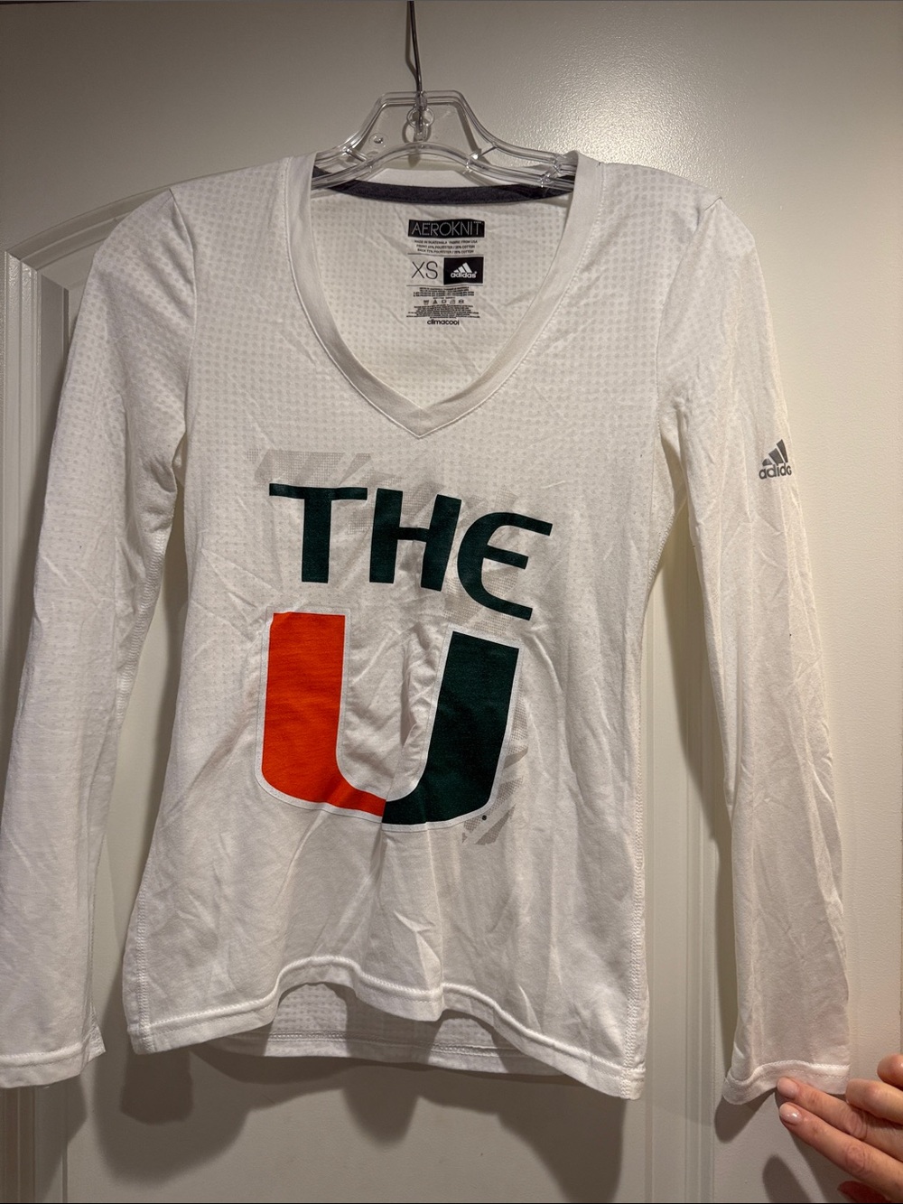 adidas University of Miami bodycon long sleeve